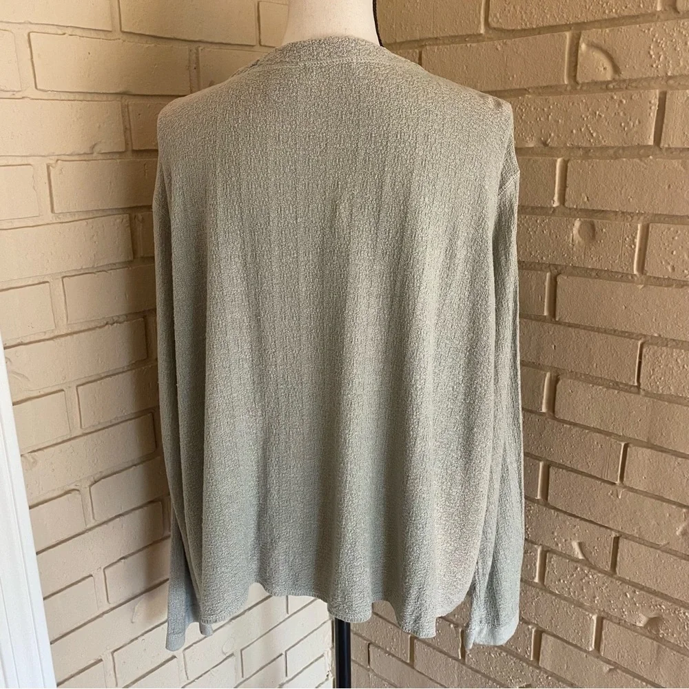 Ivy Clothing Women's Linen V Neck Button Front Lagenlook Blouse Size Large L - Picture 3 of 6